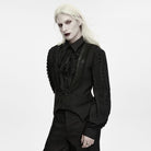 PUNK RAVE Men's Gothic Lapel Double-breasted Pointed Hem Waistcoat