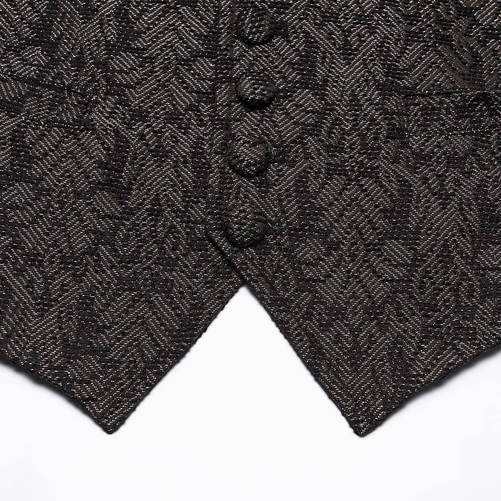 PUNK RAVE Men's Gothic Retro Jacquard Waistcoat