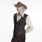 PUNK RAVE Men's Gothic Retro Jacquard Waistcoat