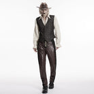PUNK RAVE Men's Gothic Retro Jacquard Waistcoat