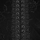 PUNK RAVE Men's Gothic Rose Embossed Lace-up Top Black