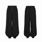 PUNK RAVE Men's Gothic Ruched Tapered Pants