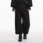 PUNK RAVE Men's Gothic Ruched Tapered Pants