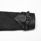 PUNK RAVE Men's Gothic Ruffled Lace Splice Jacquard Swallow-tailed Coat