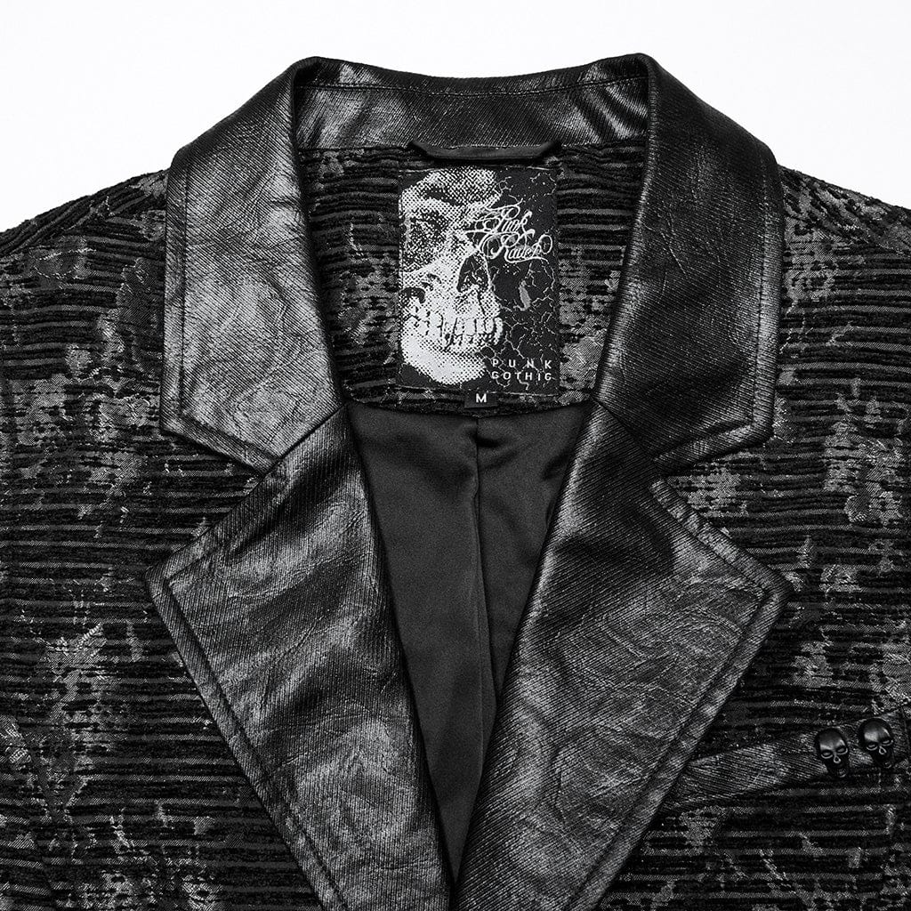 PUNK RAVE Men's Gothic Skull Buckle-up Waistcoat