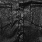 PUNK RAVE Men's Gothic Skull Metal Buckle Shirt