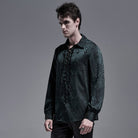 PUNK RAVE Men's Gothic Snakeskin Strappy Shirts