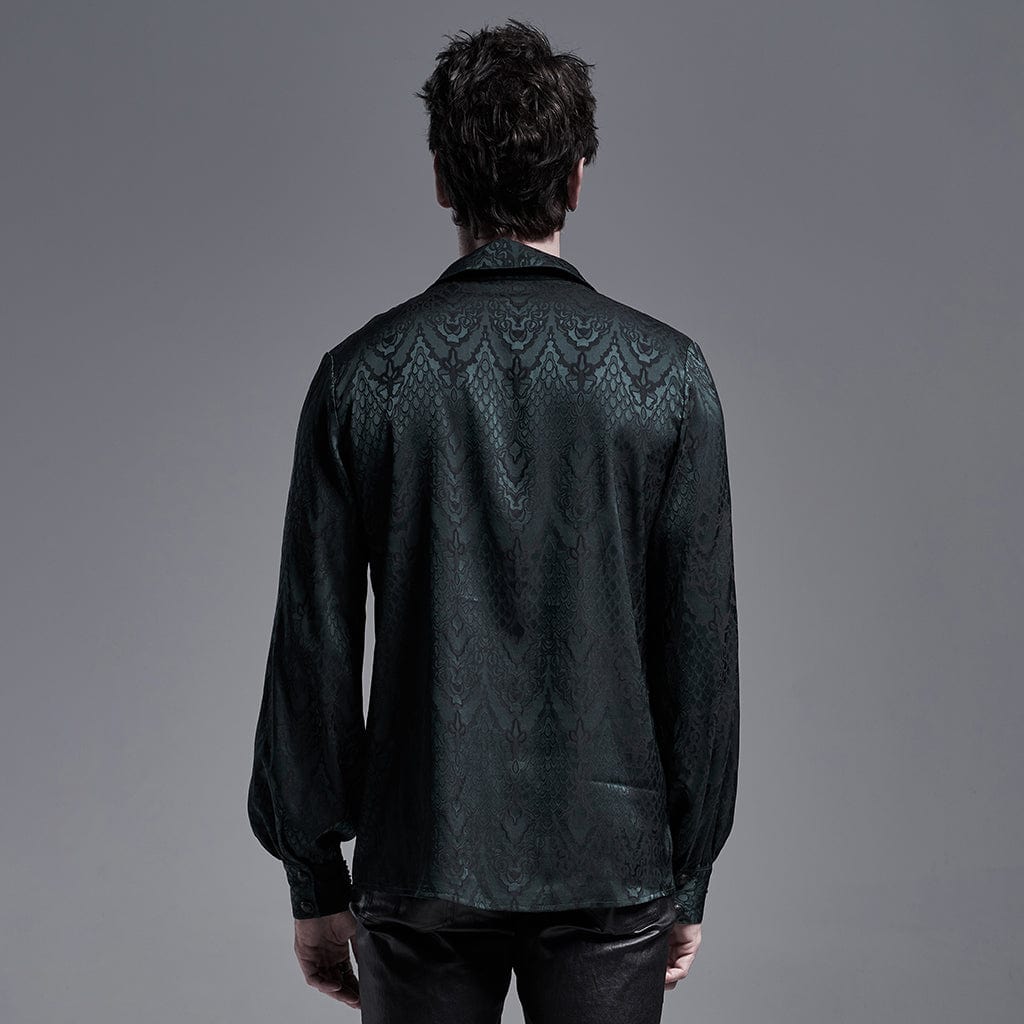 PUNK RAVE Men's Gothic Snakeskin Strappy Shirts