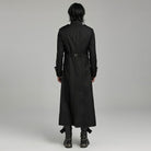 PUNK RAVE Men's Gothic Stand Collar Big-pocket Coat