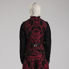 PUNK RAVE Men's Gothic Stand Collar Jacquard Splice Vest