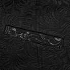 PUNK RAVE Men's Gothic Turn-down Collar Floral Bat Vest