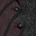 PUNK RAVE Men's Gothic Two‑Tone Lapel Jacquard Asymmetric Tailcoat Vest