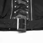 PUNK RAVE Men's Punk Asymmetric Patchwork Rivets Jacket