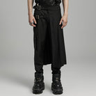 PUNK RAVE Men's Punk Buckle Pleated Skirt