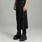 PUNK RAVE Men's Punk Buckle Pleated Skirt