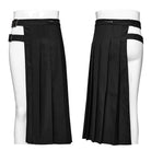 PUNK RAVE Men's Punk Buckle Pleated Skirt