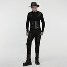 PUNK RAVE Men's Punk Buckle Strap Lace-up Girdle