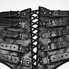 PUNK RAVE Men's Punk Buckle Strap Lace-up Girdle