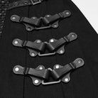 PUNK RAVE Men's Punk Buckle Strap Pleated Patchwork Skirt