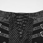 PUNK RAVE Men's Punk Buckle Strap Pleated Patchwork Skirt
