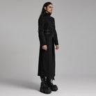 PUNK RAVE Men's Punk Buckle-up Lace-up Rivets Jacket