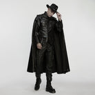 PUNK RAVE Men's Punk Buckle-up Strap One-piece Shirt Cloak