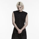 PUNK RAVE Men's Punk Cross Minimalist Tank Top