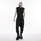 PUNK RAVE Men's Punk Cross Minimalist Tank Top