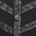 PUNK RAVE Men's Punk Cutout Splice Shirt