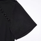 PUNK RAVE Men's Punk D-rings Mesh Splice Short Sleeved Top