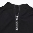 PUNK RAVE Men's Punk D-rings Mesh Splice Short Sleeved Top
