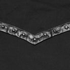 PUNK RAVE Men's Punk Eyelet Rivet Buckle-up Strap Stand Collar Shirt