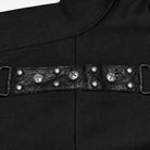 PUNK RAVE Men's Punk Eyelet Studded Large Pocket Lantern Sleeve Cardigan