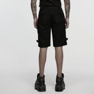 PUNK RAVE Men's Punk Eyelets Pleated Shorts