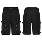 PUNK RAVE Men's Punk Eyelets Pleated Shorts