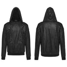 PUNK RAVE Men's Punk Eyelets Ripped Loose Hoodie