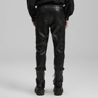 PUNK RAVE Men's Punk Faux Leather Pants