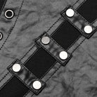 PUNK RAVE Men's Punk Faux Leather Splice Shirt