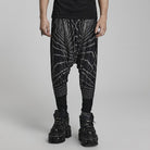 PUNK RAVE Men's Punk Halo Printed Sagging Pants