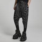 PUNK RAVE Men's Punk Halo Printed Sagging Pants