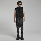 PUNK RAVE Men's Punk Halo Printed Sagging Pants