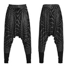 PUNK RAVE Men's Punk Halo Printed Sagging Pants