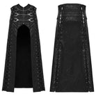 PUNK RAVE Men's Punk Handcuffs Lace-up High-waisted Skirt