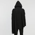 PUNK RAVE Men's Punk Irregular Buckle Strap Hooded Cloak