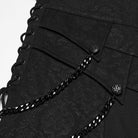 PUNK RAVE Men's Punk Lace-up Chained Zip Skirt