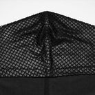 Men's Punk Lace-up Patchwork Hooded Tank Top Black - Punk Design