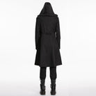 PUNK RAVE Men's Punk Layered Hooded Zip Jacket