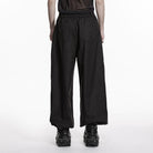 PUNK RAVE Men's Punk Layered Pleated Tapered Pants
