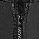 PUNK RAVE Men's Punk Mesh Splice Faux Leather Vest with Hood