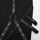 PUNK RAVE Men's Punk Mesh Splice Strappy Trousers